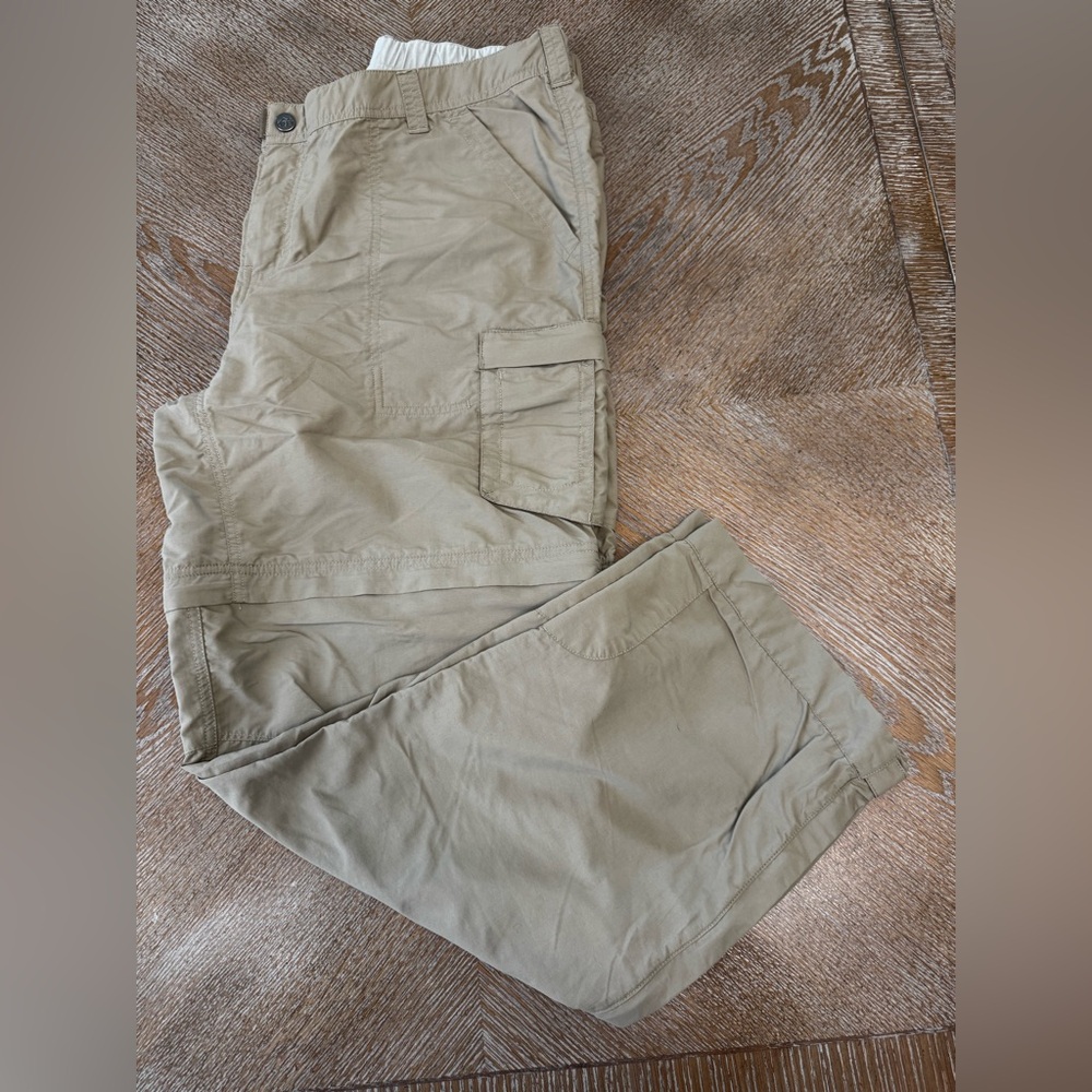 REI Beige Convertible Unzip Shorts/long Pants Sz 16 Waist36” Inseam Pants 28”